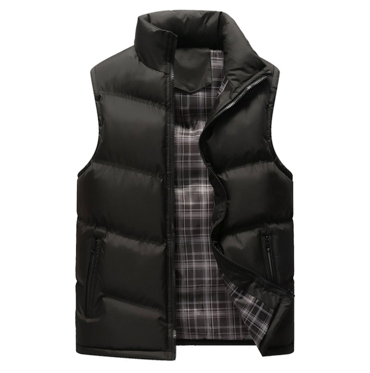 Mens Zip Up Casual Puffer Vest