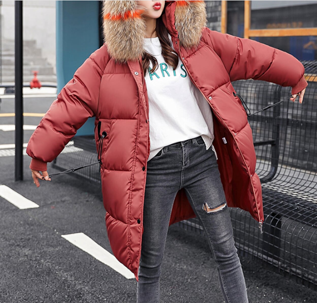 Womens Hooded Puffer Coat