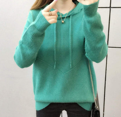 womens green acrylic vegan friendly V Neck sweater - AmtifyDirect