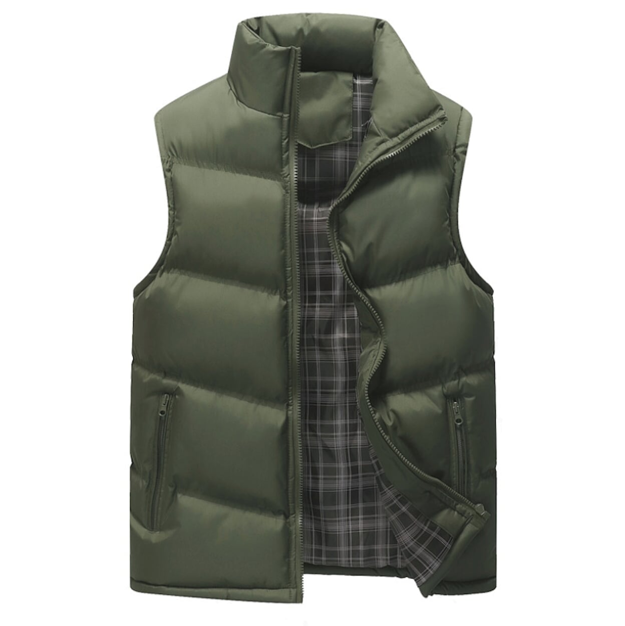 Mens Zip Up Casual Puffer Vest