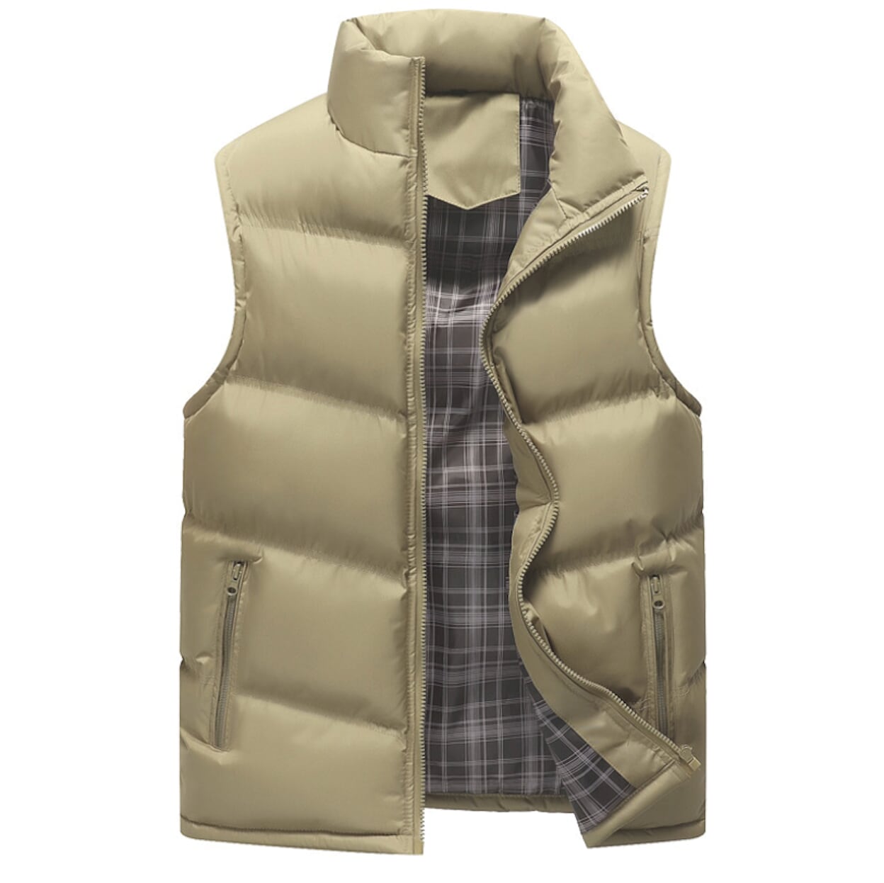 Mens Zip Up Casual Puffer Vest