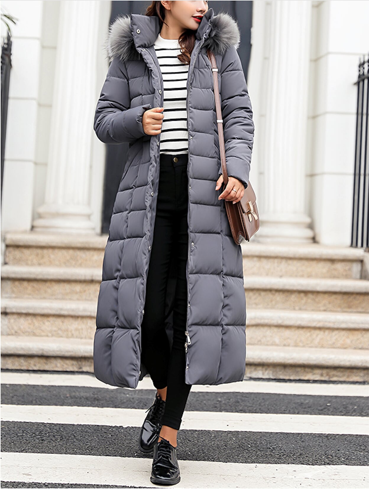 Hooded long deals puffer coat