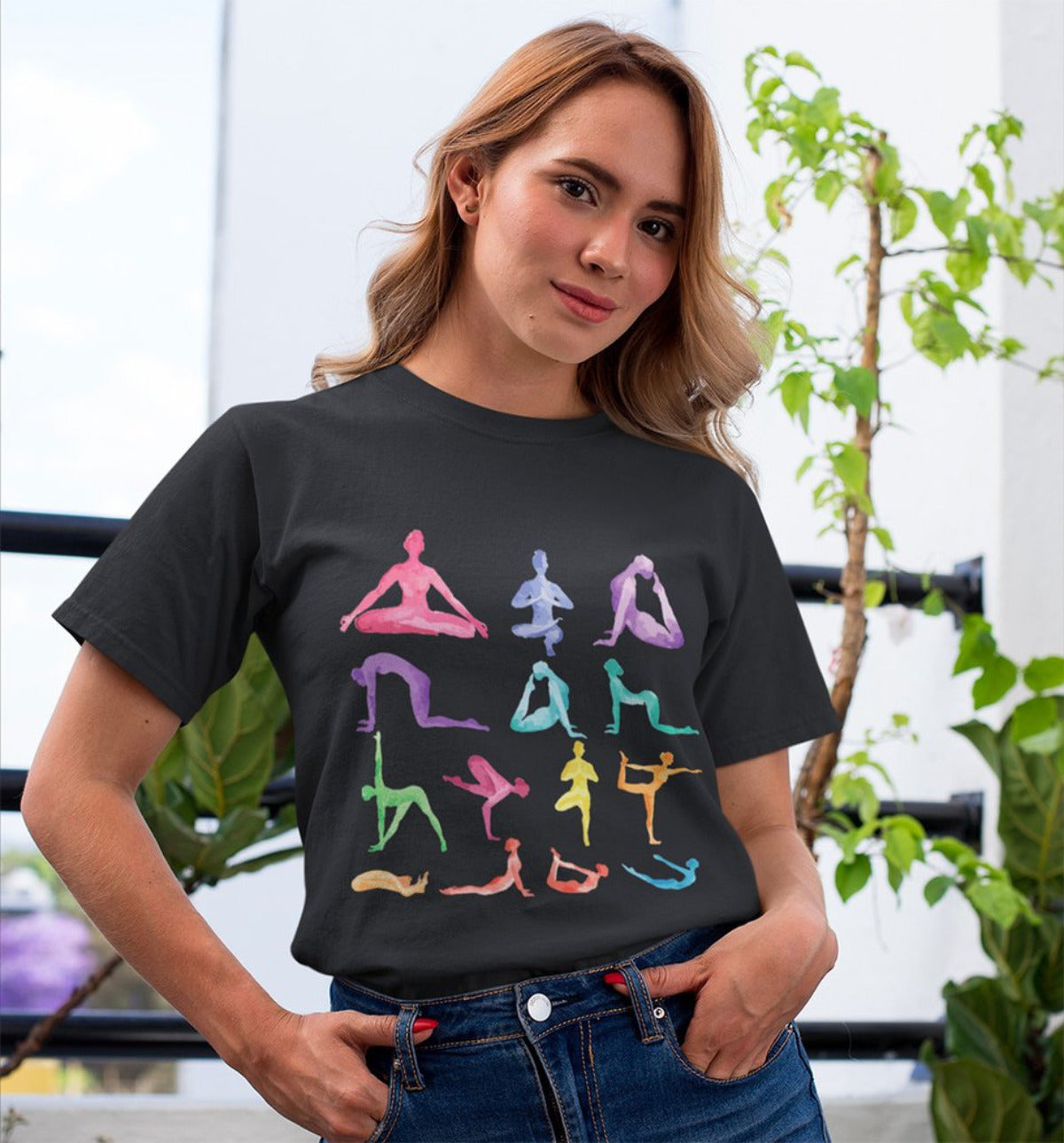 Yoga Poses Short Sleeve T Shirt